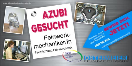 Stellenangebote | Azubi gesucht | Ausbildung zum Feinwerkmechaniker/in Fachrichtung Feinmechanik